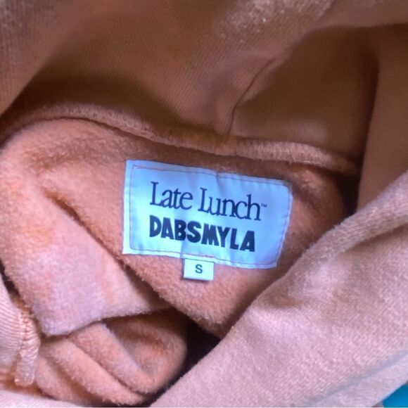 Late Lunch Spaced Out Hoodie sweatshirt strawberry dinosaur print men’s unisex S - Picture 9 of 9